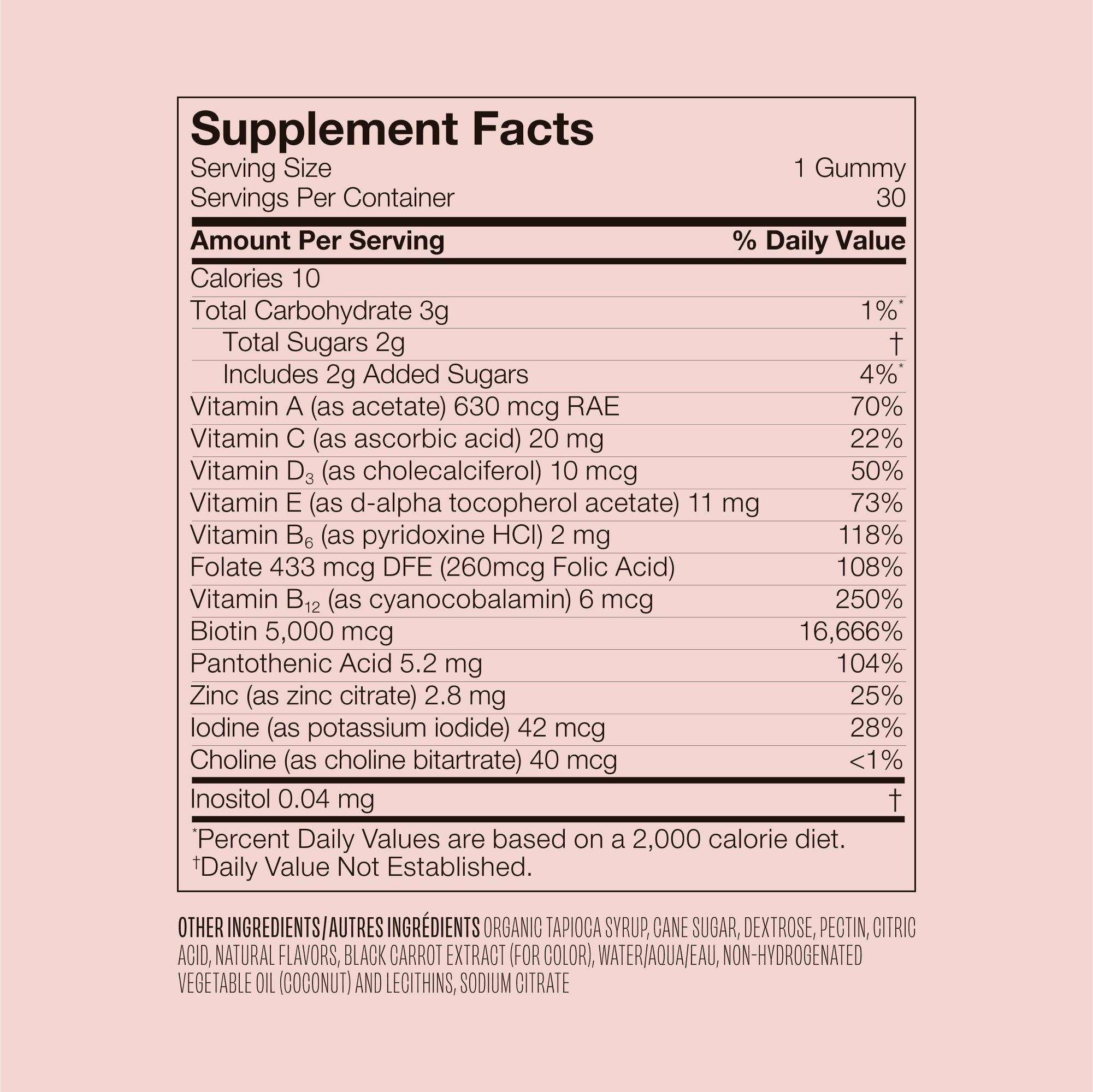 Gummies Biotine GRO pour la santé des cheveux