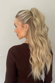 Queue de Cheval Ondulée Instantanée - Pince Clip, 30s & Volume Bohème